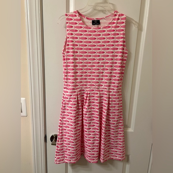 sailor-sailor Dresses & Skirts - Sailor-Sailor Pink and White Pleated Sleeveless Mini Dress